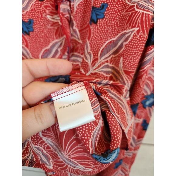 Rose & Olive Women's Multicolor Floral Print 100% Polyester Blouse Top Size XL - Picture 4 of 6